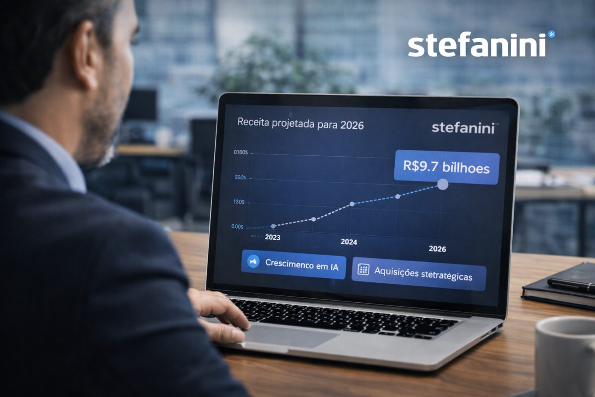 Após revisão interna, Stefanini prevê R$ 9,7 bilhões em receita para 2026 com foco em IA e aquisições