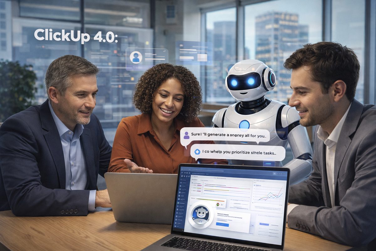 ClickUp 4.0: o que muda com os novos assistentes de IA e como isso afeta adoção e governança