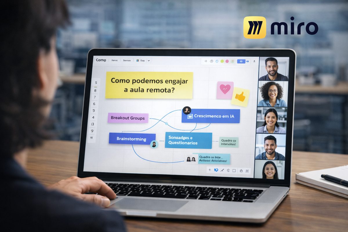 Como usar Miro e GenAI para transformar a participação em aulas online